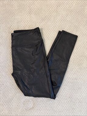 Faux Leather High-Waist Leggings